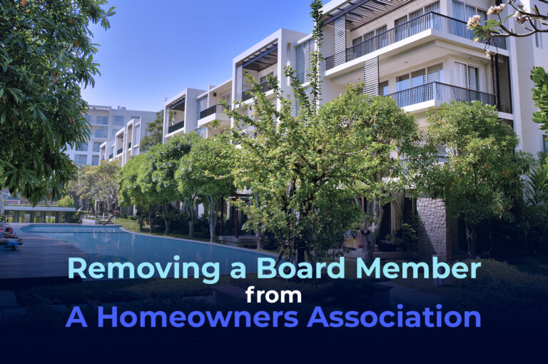 Removing an HOA Board Member